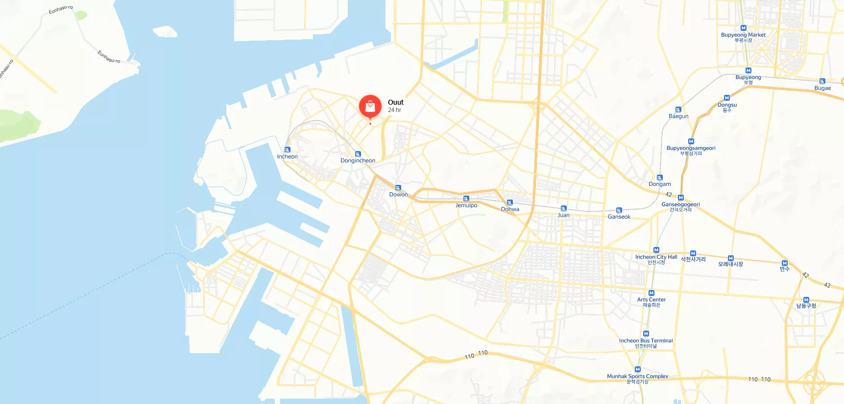 OUUT Yandex Map